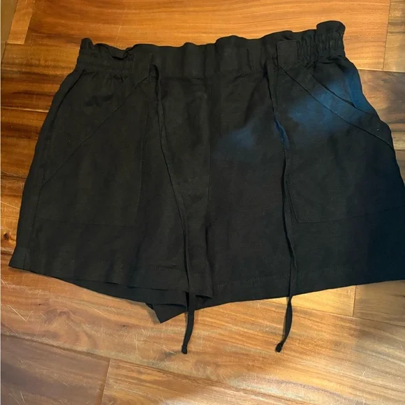 NWT new LOFT High Waist Black Women's Shorts size large 0205 - Picture 1 of 9